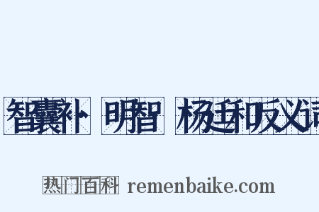 智囊补·明智·杨廷和反义词是什么意思的图片
